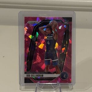 2024 2025 Panini Prizm Rob Dillingham Pink Cracked Ice Prizm. Mint condition